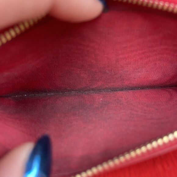 Prada Red Nylon And Leather Triangle Logo Long Wallet Complete Set - Picture 16 of 16